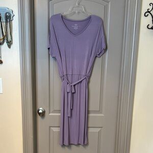 Elegant Purple Midi Dress